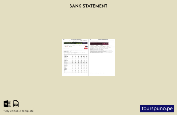 lista para imprimir plantilla de páginas de Word de extracto bancario del Rein 1